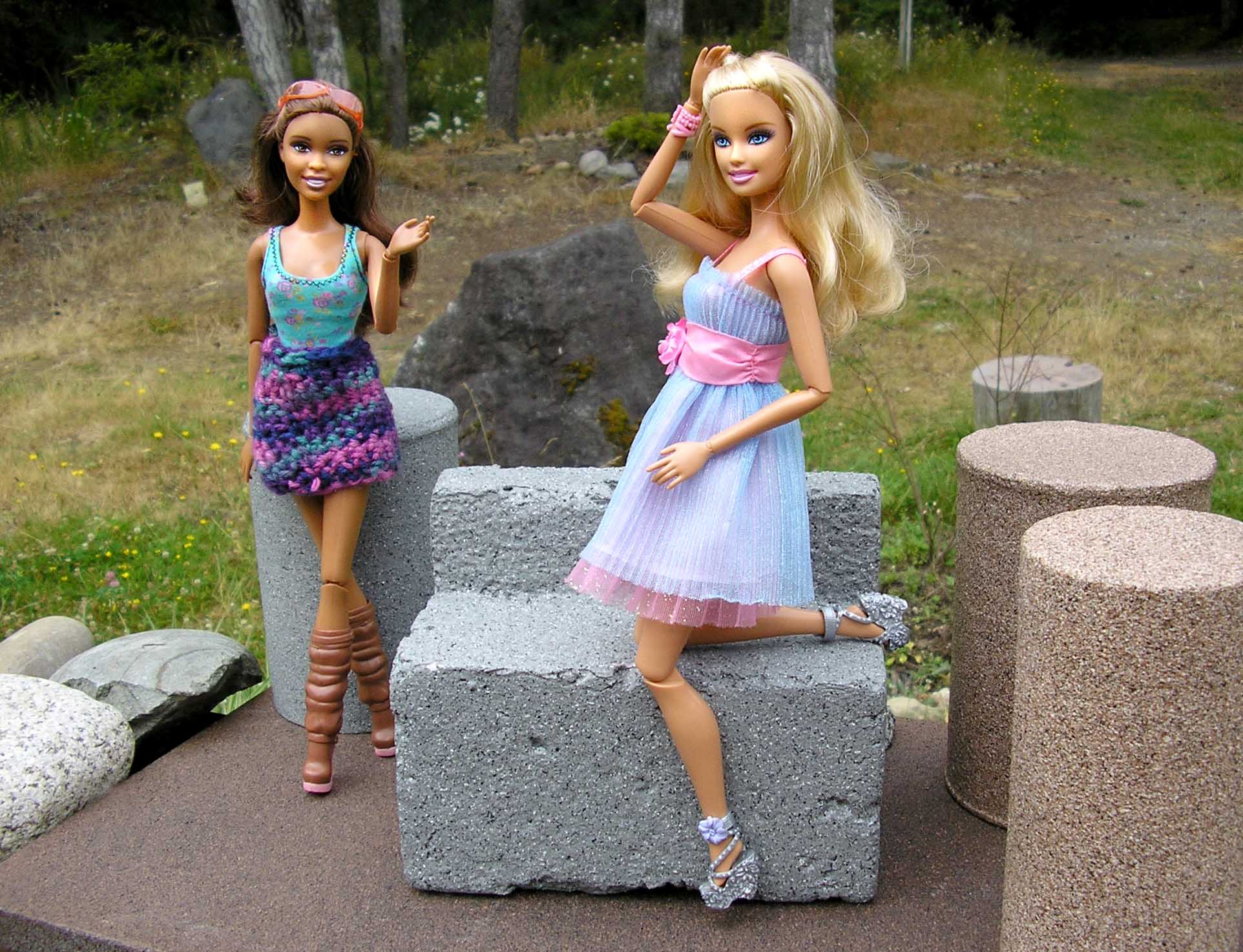 Barbie Dolls Outside. 