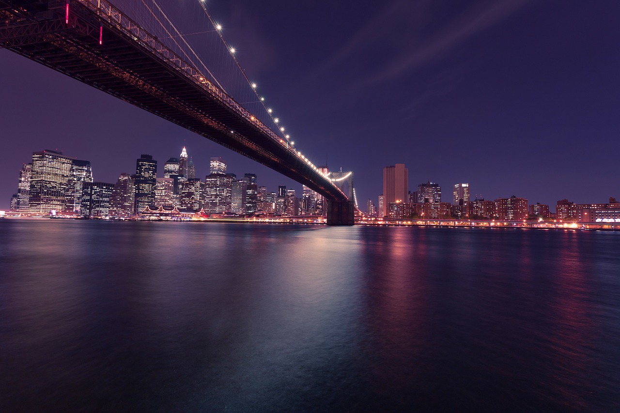 Brooklyn Bridge, NYC At Night