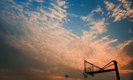 Basketball At Sunset