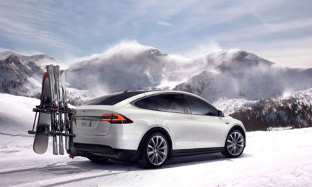 Tesla Model X With Accessory Carrier